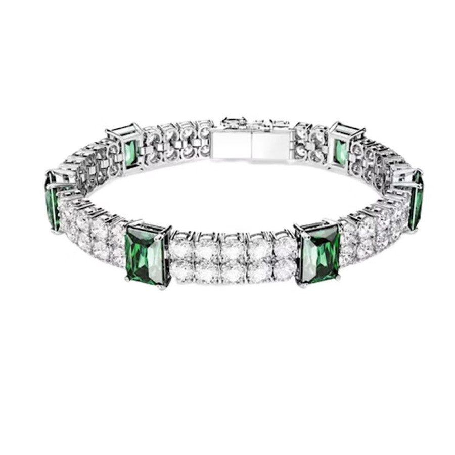 Monemel Swarovski® Crystals Silver Tennis Bracelet 